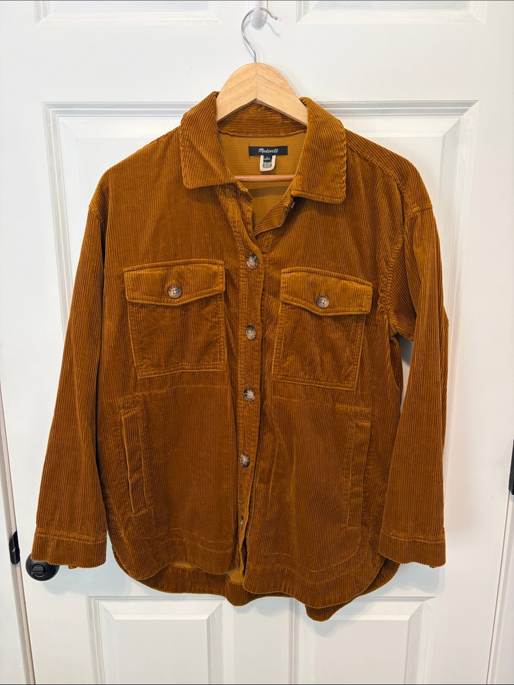 Madewell Yorkway Shirt Jacket Antique Gold 100% Cotton